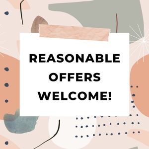 OPEN TO REASONABLE OFFERS